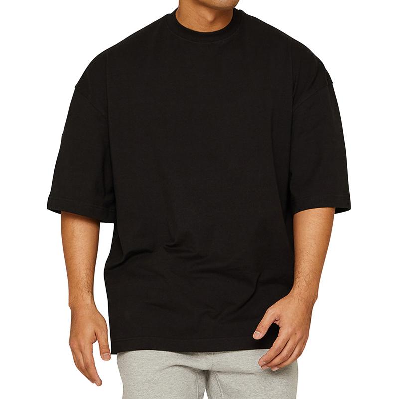 t-shirt-sport-ample-couleur-unie-tendance-vintage