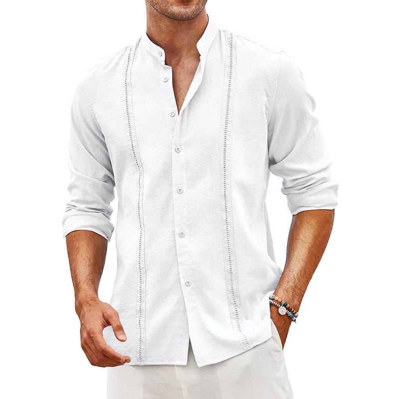 chemise-unie-manches-longues-vintage