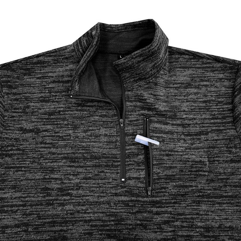 Sweat à capuche à manches longues et col montant zippé vintage