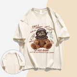 t-shirt-coton-imprime-ours-vintage