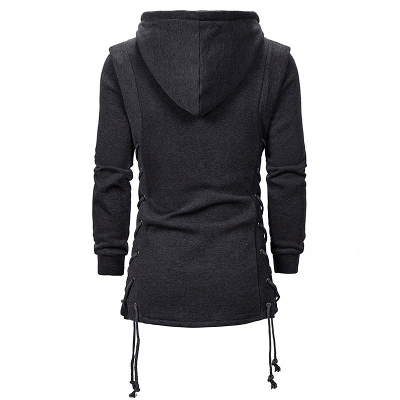 Sweat à capuche vintage à lacets sur les côtés