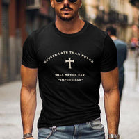 t-shirt-coton-imprime-croix-dange-vintage