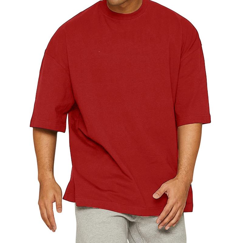 t-shirt-sport-ample-couleur-unie-tendance-vintage