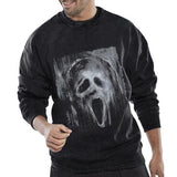 sweat-shirt-imprime-scream-skull-vintage