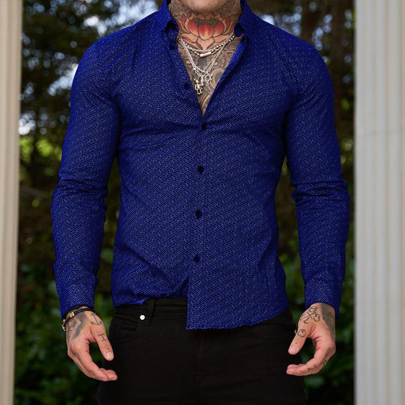 chemise-manches-longues-imprime-unique-vintage