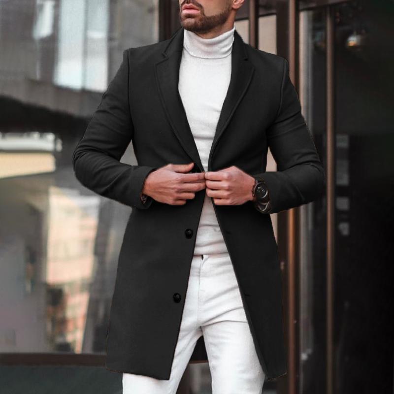 manteau-decontracte-uni-revers-crantes-vintage