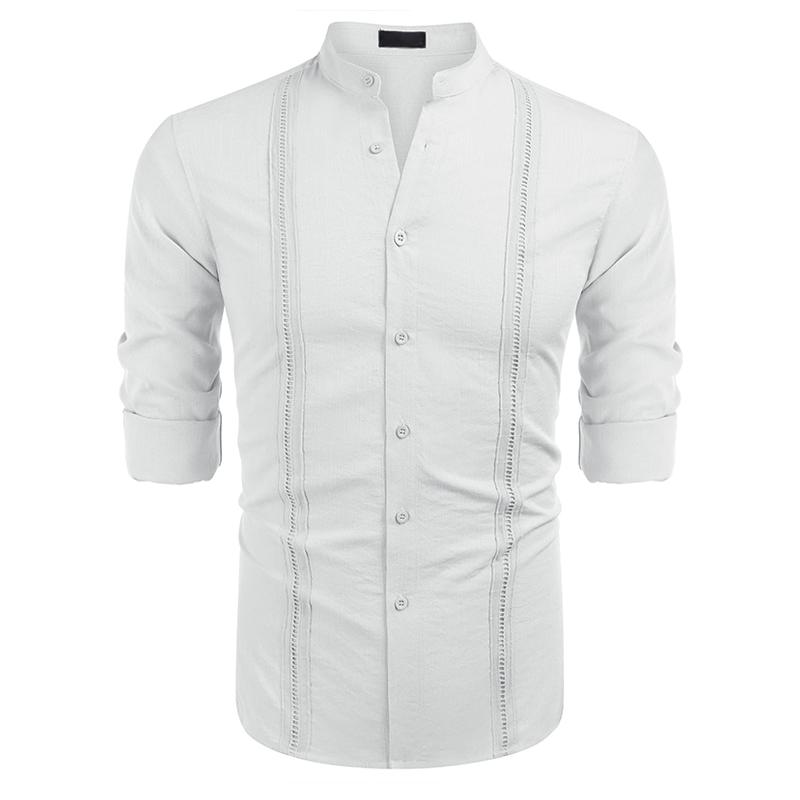 chemise-unie-manches-longues-vintage