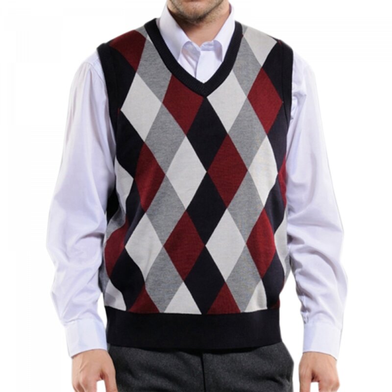 pull-carreau-sans-manche-vintage-homme