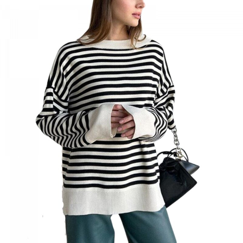 pull-fin-noir-vintage-femme