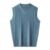    pull-tricote-sans-manche-homme-vintage