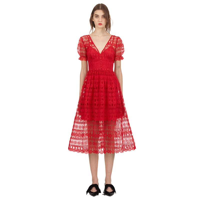 robe-cocktail-vintage-dentelle