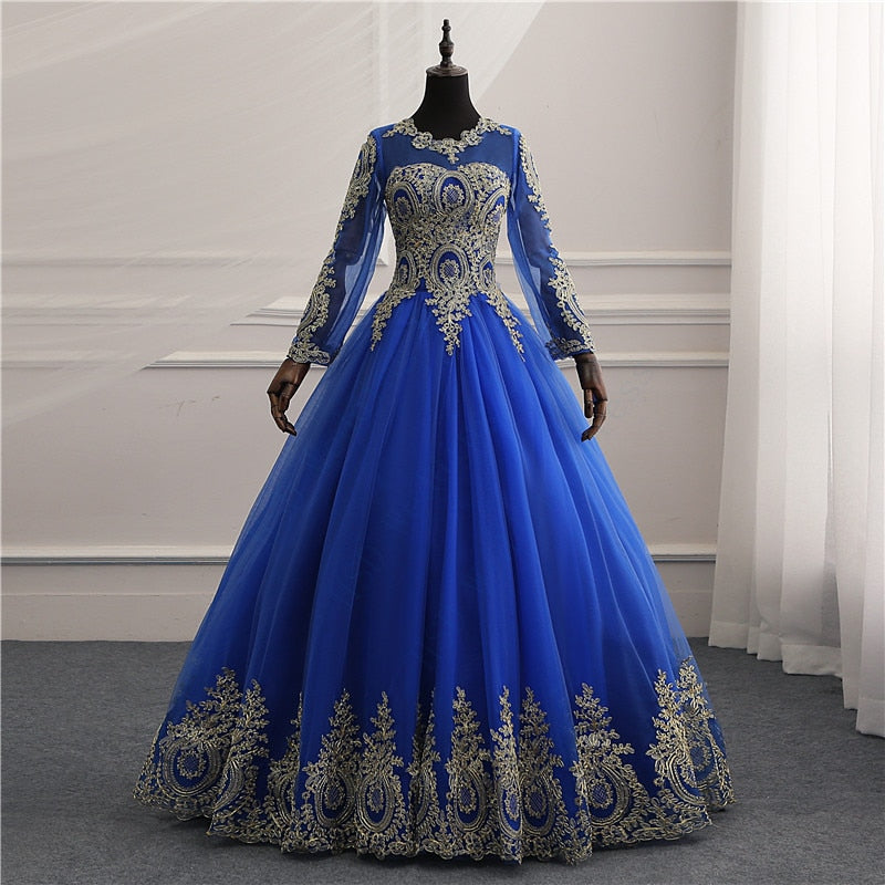 robe-de-mariee-vintage-bleue
