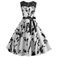 robe-de-soiree-vintage-annee-50-blanc-noir