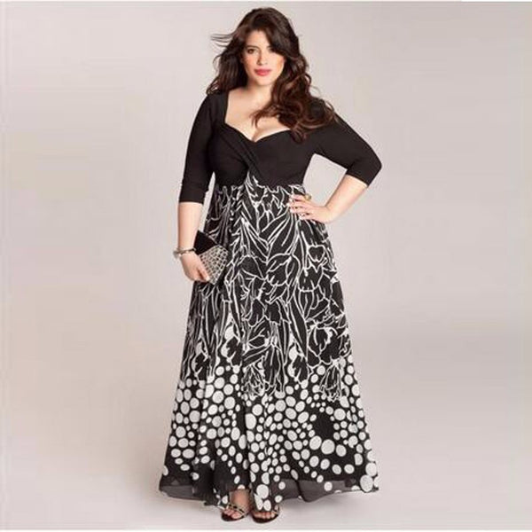 Robe longue vintage grande taille outlet