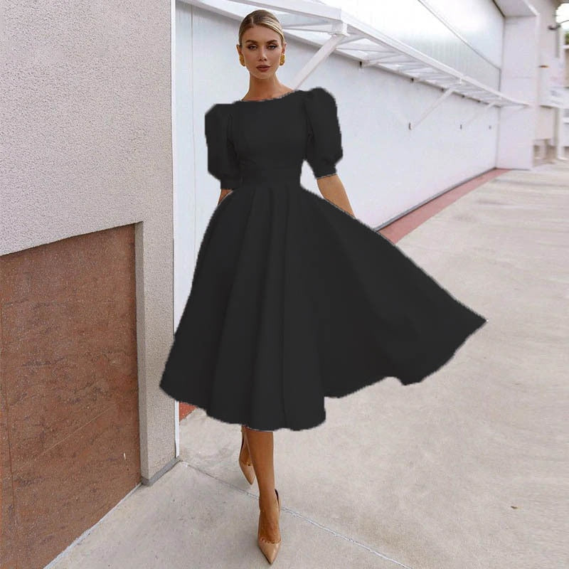 robe-mi-longue-vintage-evasee