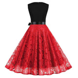 robe-rouge-retro-vintage-dentelle