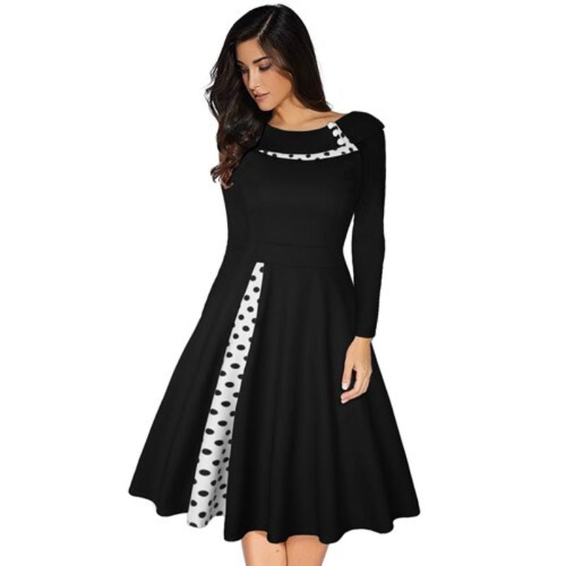 robe-vintage-manches-longues