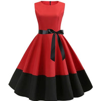 robe-vintage-noir-rouge