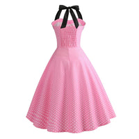 robe-annee-80-pin-up-rose-pois