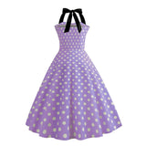 robe-annee-80-pin-up-violet-pois