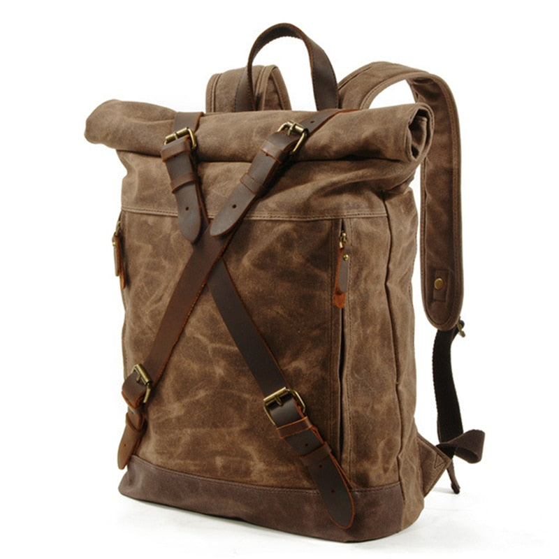 sac-a-dos-toile-et-cuir-vintage