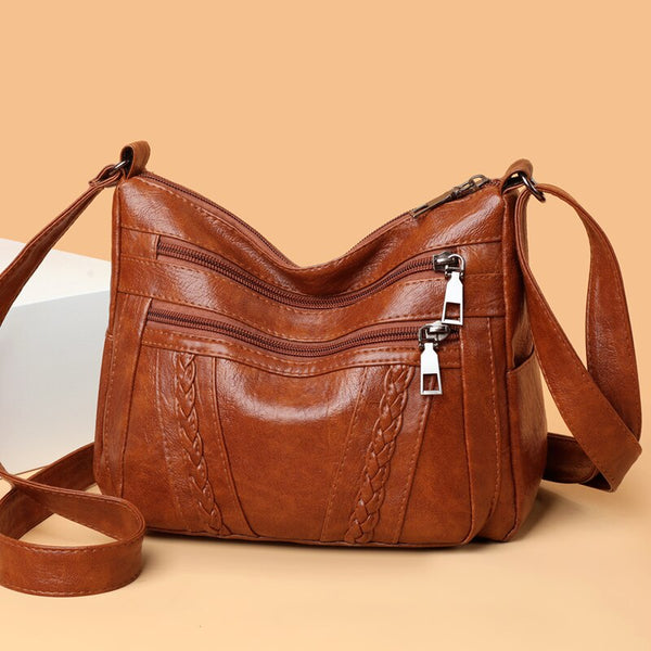 Sac Cuir Souple Vintage Femme Mode Vintage