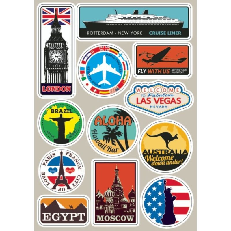 Stickers Valise Vintage