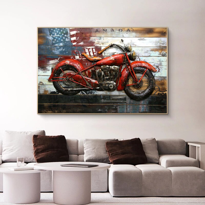    tableau-moto-vintage