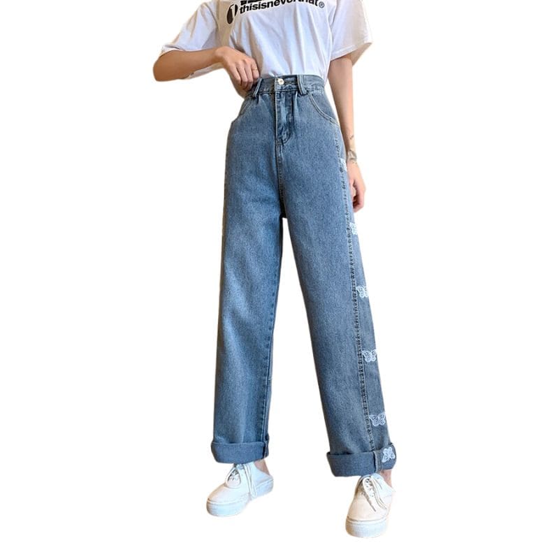 tenue-annees-80-femme-simple-jeans