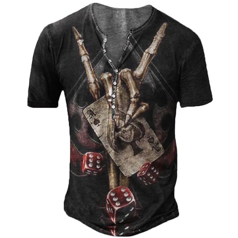 t-shirt-annee-80-homme-col-a-boutons